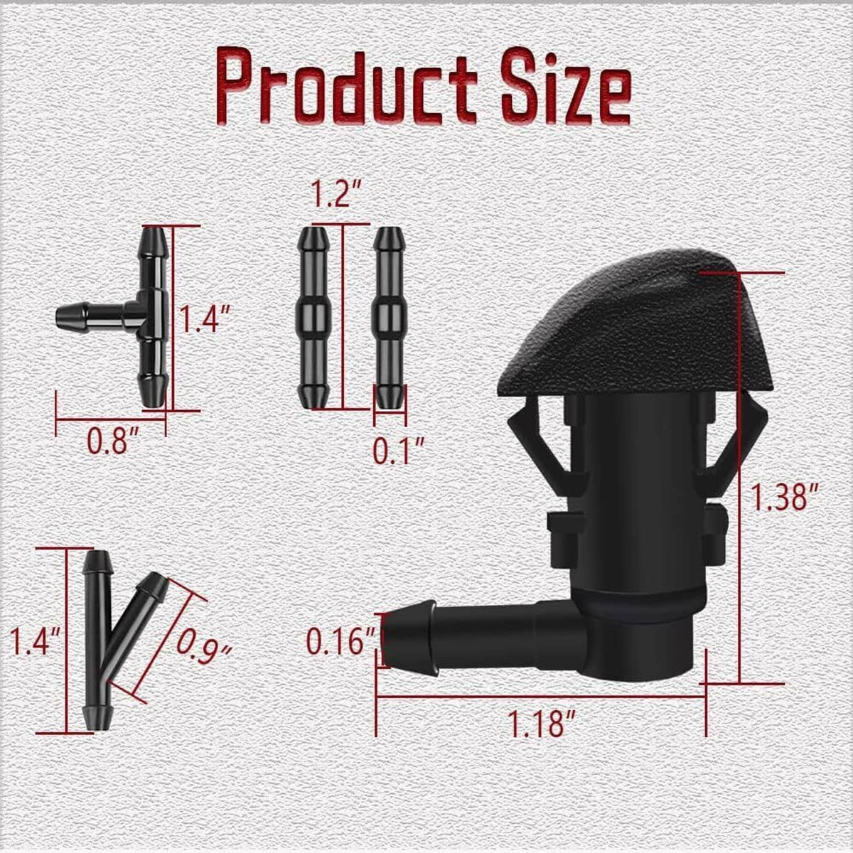 Bethesda Industrial Windshield Hood Nozzle Wiper Spray Kit For Honda Pilot 2009-2015 76810-SZA-A01ZA