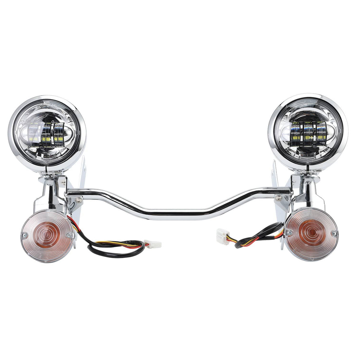 Bethesda Industrial LED Passing Fog Spot Light Turn Signal Lamp Bar Fit For Harley Road King 94-13