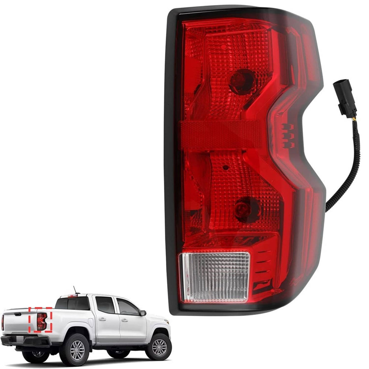 Bethesda Industrial Driver & Passenger Side Halogen Tail Lights w/ Bulb For 2023 2024 Chevy Colorado
