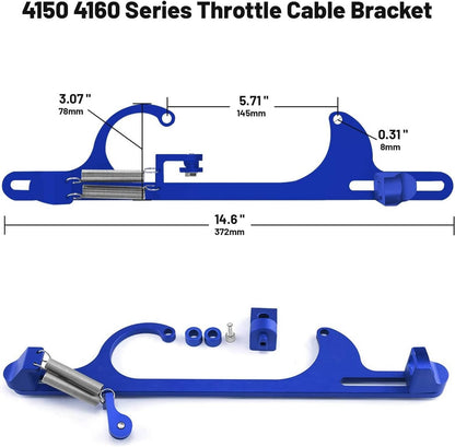 Bethesda Industrial Throttle Cable Carb Bracket Carburetor 350 for Holley Aluminum 4150 4160 Series