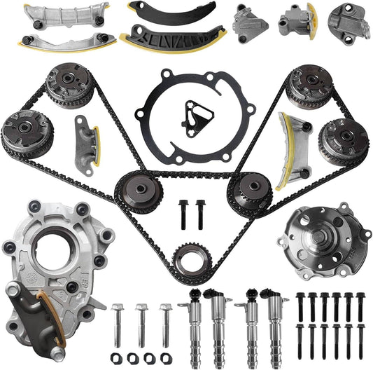 Bethesda Industrial Timing Chain Kit with Oil w/VVT Sprocket & Water Pump for 07-16 GMC Acadia 3.6L