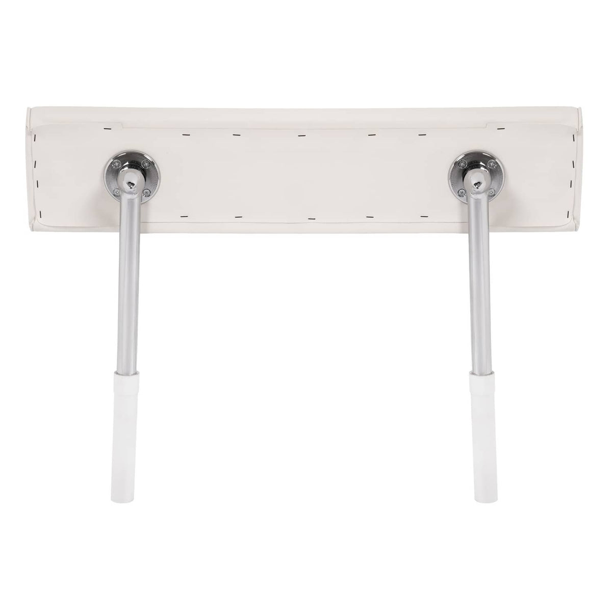 Bethesda Industrial For Universal Boat Seat Backrest W/Folding Arms Leaning Post White + Silvery