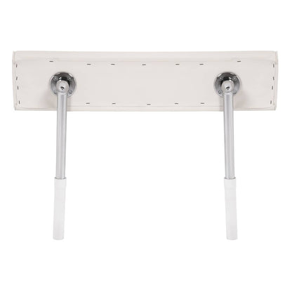 Bethesda Industrial For Universal Boat Seat Backrest W/Folding Arms Leaning Post White + Silvery