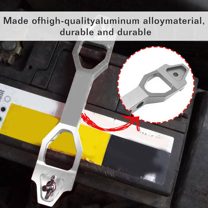 Bethesda Industrial Billet Aluminum Car Battery Tie Down Mount Bracket Brace Bar 220-190mm Silver