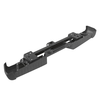 Bethesda Industrial Black Rear Bumper Assembly w/ Max Tow Hitch w/ Sensor Holes For 15-20 Ford F-150