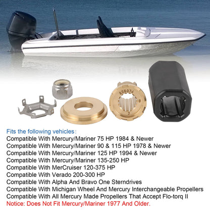 Bethesda Industrial 835257Q1 835257K1 Fits Mercury MerCruiser Alpha Flo-Torq 2 II Propeller Hub Kit