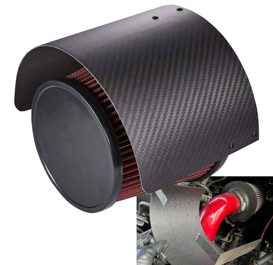 Bethesda Industrial Air Intake Filter Heat Shield Cover+3'' Air Filter For Racing Car 2.5" To 5.5"