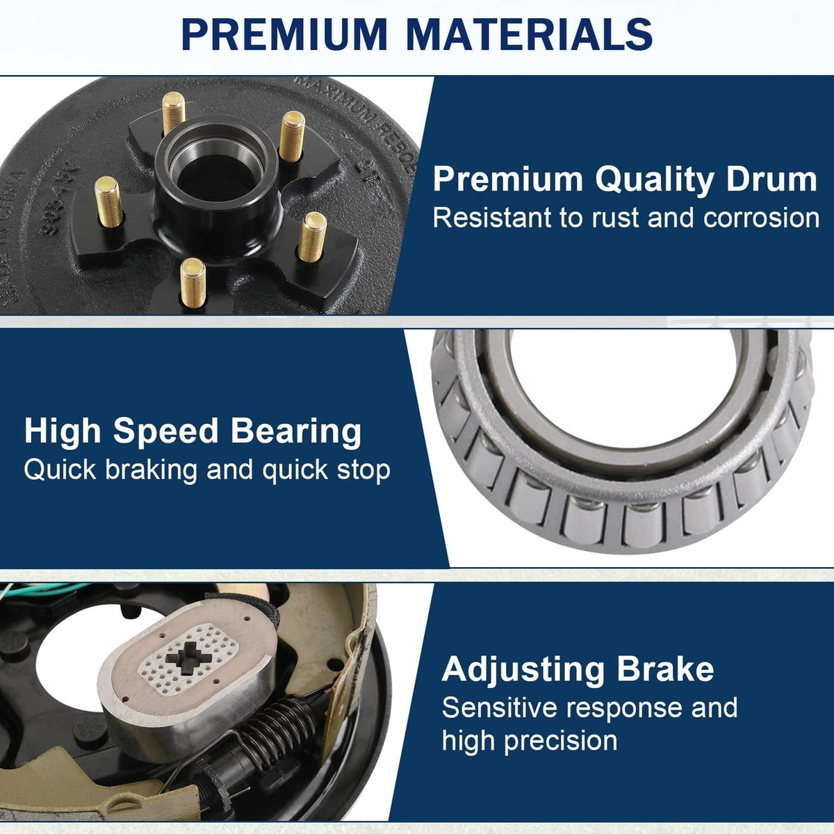 Bethesda Industrial NEW Electric Trailer Brake 10" x 2-1/4" & 5 on 4.5" Hub Drum Kit for 3500 lbs