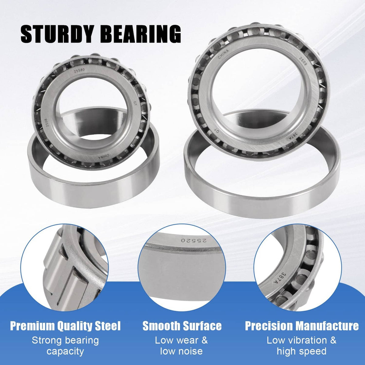 Bethesda Industrial Trailer Bearing Kit For Dexter 10K GD 10-51 Seal Axle After 2009 9-123 8-415