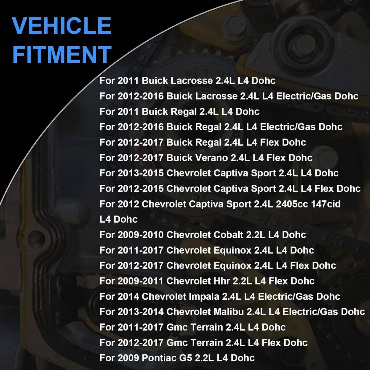 Bethesda Industrial New For GM Terrain Chevy Equinox 2.2L 2.4L Ecotec Timing Chain Kit w/ Water Pump