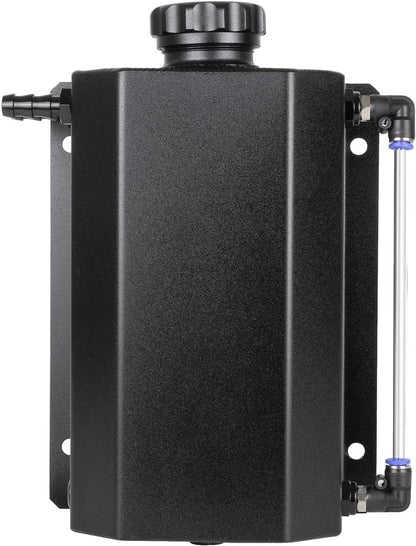 Bethesda Industrial Black 2L Radiator Coolant Overflow Water Bottle Expansion Reservoir Tank +Cap