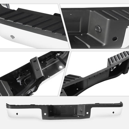 Bethesda Industrial Chrome Rear Step Bumper Assembly With Sensor Holes For Ford F-150 F150 2009-2014