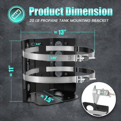 Bethesda Industrial 20lb Propane Tank Mounting Bracket Replace BKT-2290 for Vehicle RV Trailer Boat