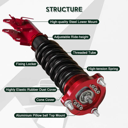Bethesda Industrial Coilovers Suspension Kits Adjustable Height Struts Shocks For 06-11 Honda Civic
