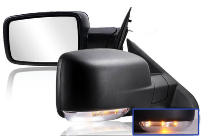 Bethesda Industrial 2Pcs Mirrors For 2013-2019 Ram 1500 Power Fold Power Adjust Heated Puddle Light