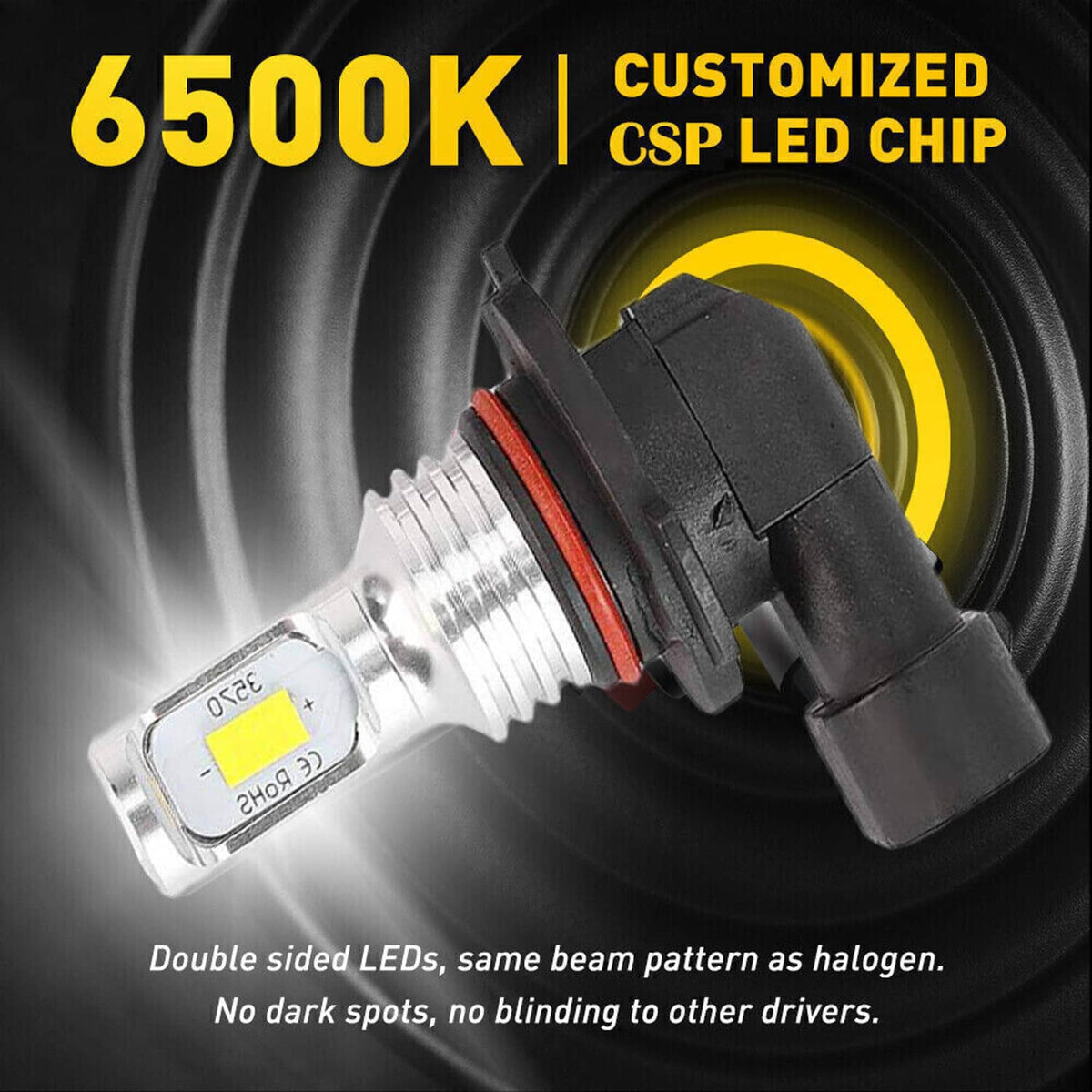 Bethesda Industrial 9005 9006 LED Headlights Kit Combo Bulbs 6500K High Low Beam Super White Bright