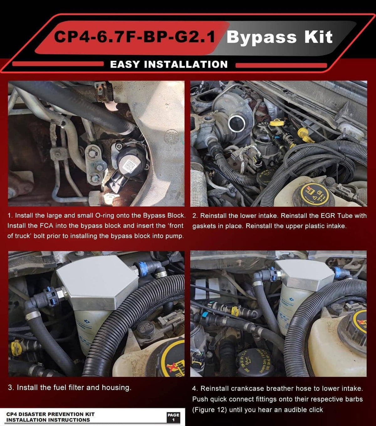 Bethesda Industrial Gen2.1 CP4.2 Disaster Prevention Bypass Kit for 2011-2022 Ford 6.7L Powerstroke