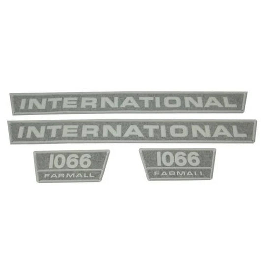 Bethesda Industrial 1066 Decal Set Hoods and Model Numbers Black/Gold Vinyl fits International 1066