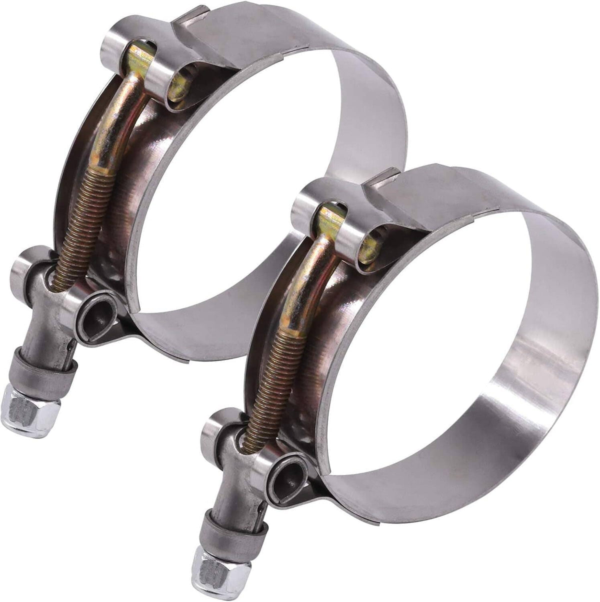 Bethesda Industrial 2pcs 2" Inch T-bolt Clamp Silicone Stainless Steel Hose Turbo Intake Intercooler