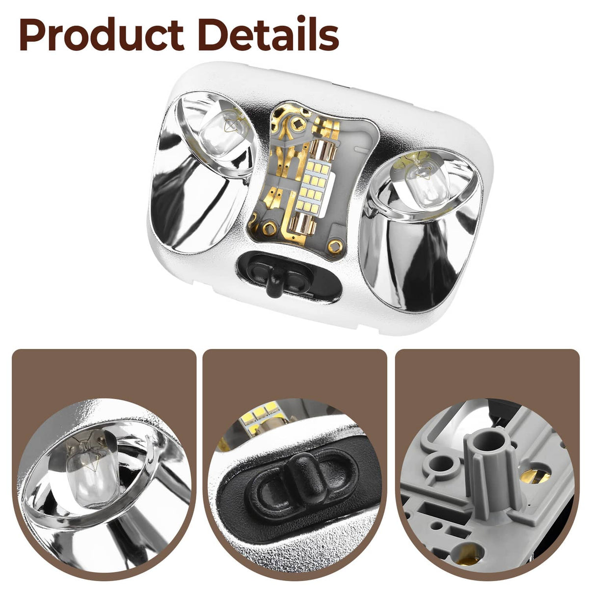 Bethesda Industrial New Interior Dome Cab Lamp Light Compatible For 1994-1998 Ford Ranger Splash