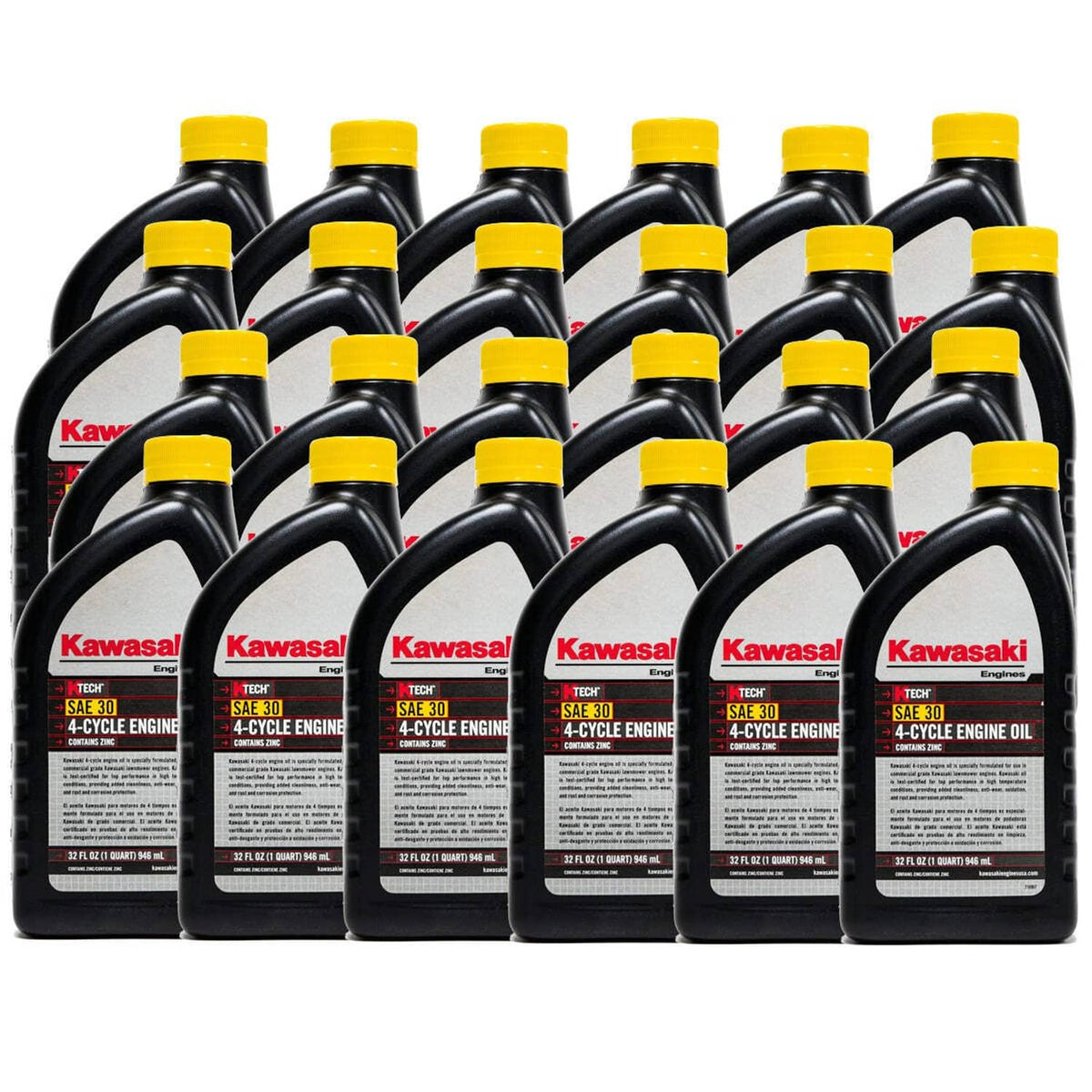 Bethesda Industrial 24PK Genuine OEM Kawasaki 4-Cycle Engine Oil 1QT Bottle SAE 30 K-Tech 99969-6281