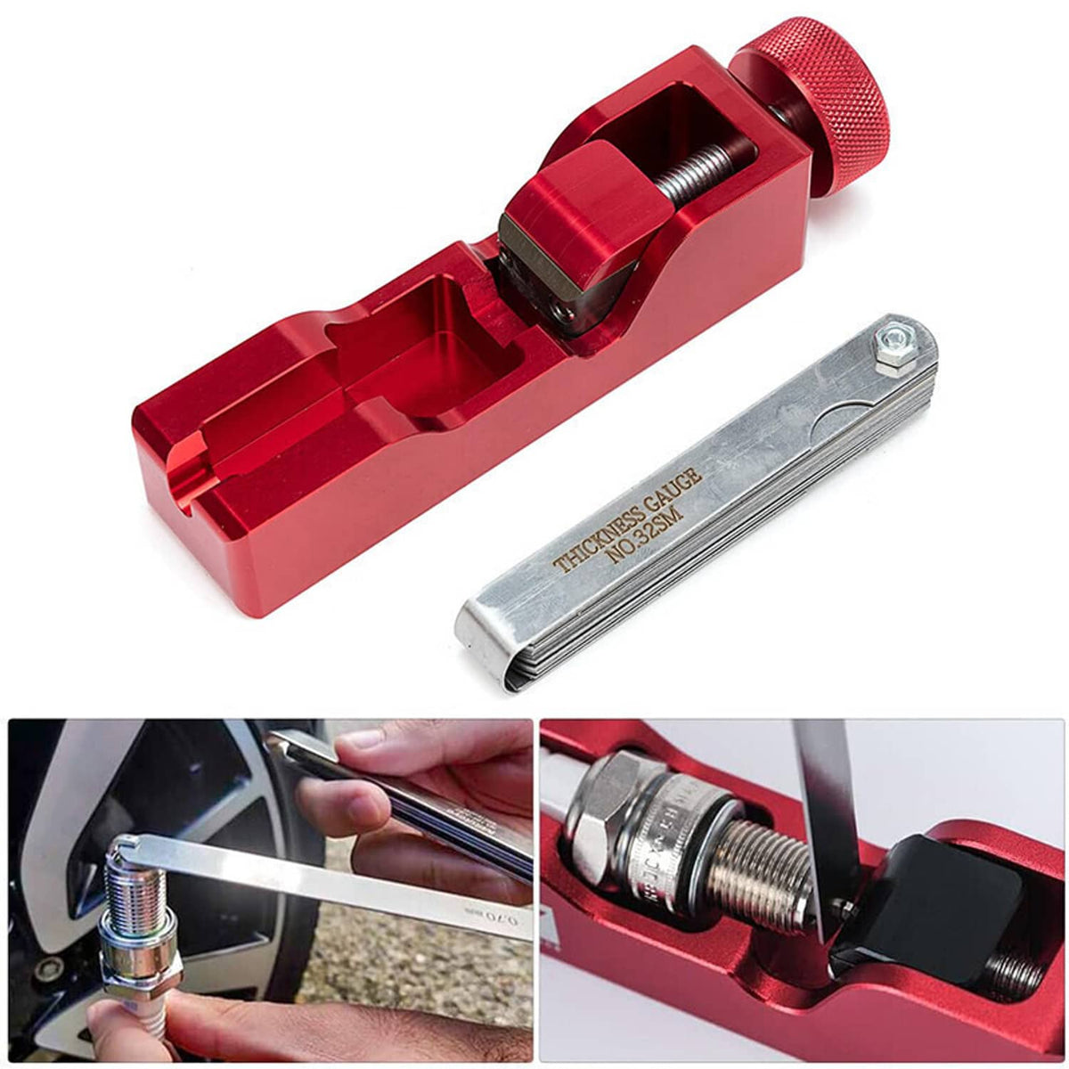 Bethesda Industrial Spark Plug Gap Tool & 32 Blades Metric Feeler Gauge Gap Filler Measuring Tools