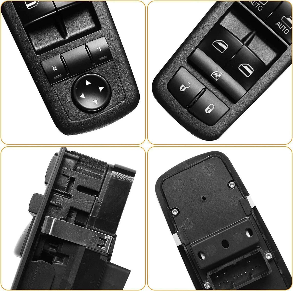 Bethesda Industrial New Front Driver Side Window Switch For 2016-2018 Ram 1500 2500 56046823AE Black