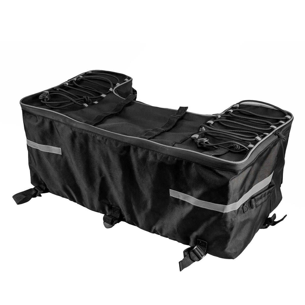 Bethesda Industrial Removable Large ATV Rear Seat Bag Storage Bags Frame Rack Bag w/Cushion Black