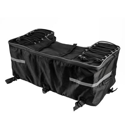 Bethesda Industrial Removable Large ATV Rear Seat Bag Storage Bags Frame Rack Bag w/Cushion Black