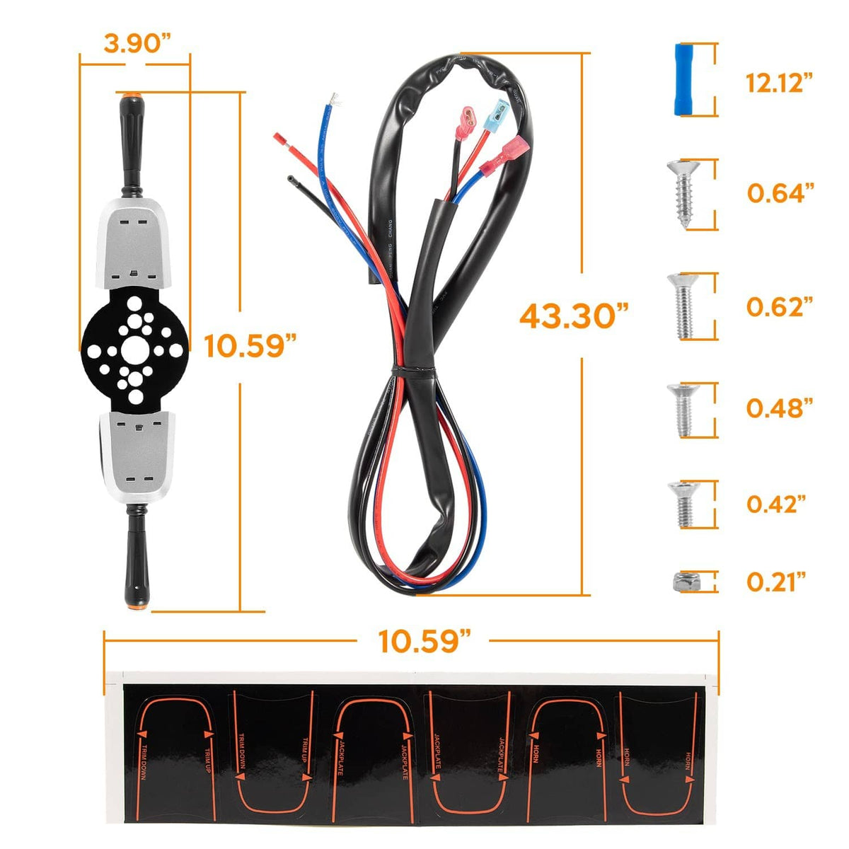 Bethesda Industrial PT2000-1P Bezel Control Switch Dua Blinker Trim/Jack Plate for Seastar Hydraulic