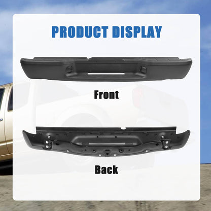 Bethesda Industrial Black Rear Step Bumper Assembly For 1998-2004 Chevrolet S10 GMC Sonoma