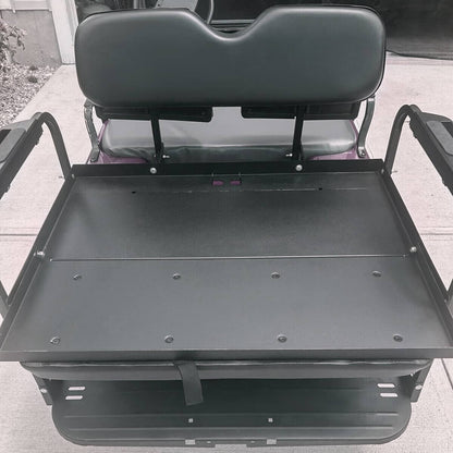 Bethesda Industrial Golf Cart Flip Folding Rear Back Seat Kit Black For EZGO Marathon Pre-1994