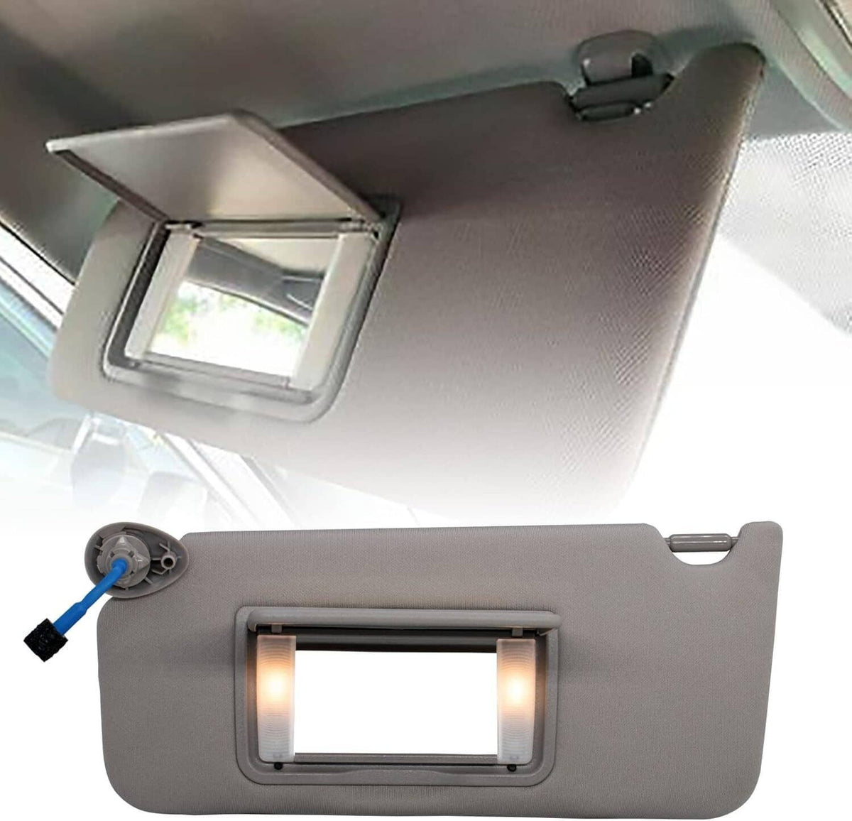 Bethesda Industrial 2x Sun Visor w/LED Light Mirror Set For 2008-2017 Honda Accord 83280-TA5-A51ZA