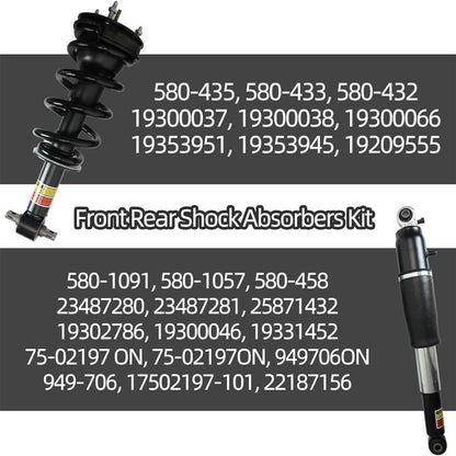 Bethesda Industrial 4Pcs Front Rear Shock Struts w/Magneride For 2007-2014 Cadillac Chevrolet GMC