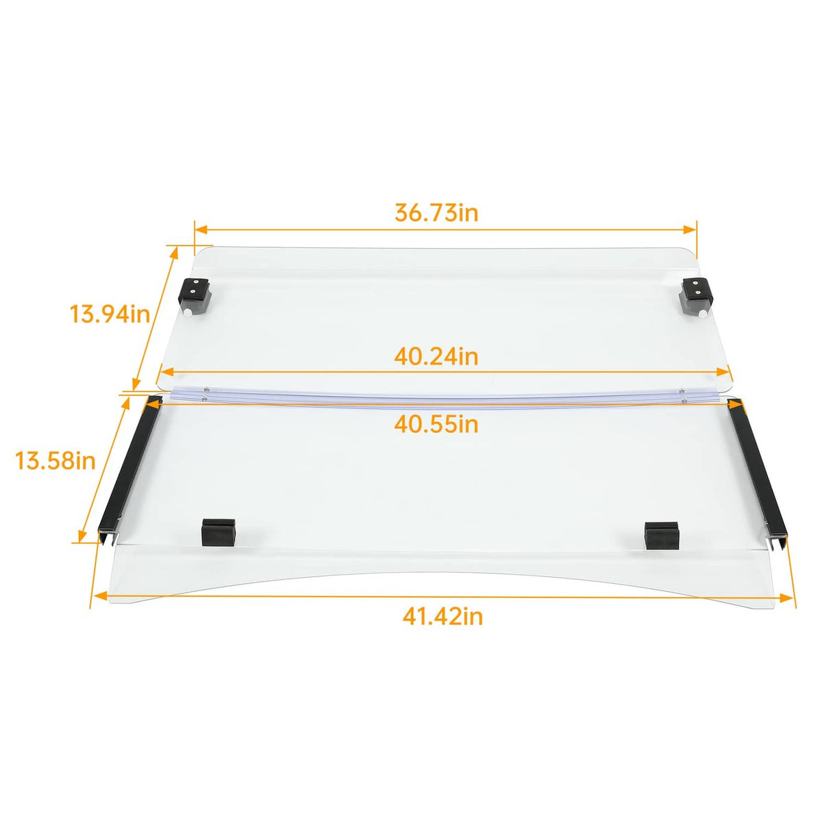 Bethesda Industrial For EZGO TXT 2014- up Clear Folding Golf Cart Windshield Windscreen