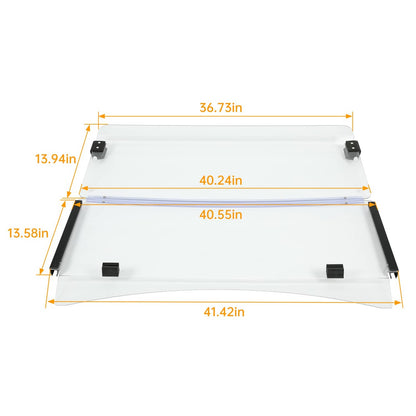 Bethesda Industrial For EZGO TXT 2014- up Clear Folding Golf Cart Windshield Windscreen