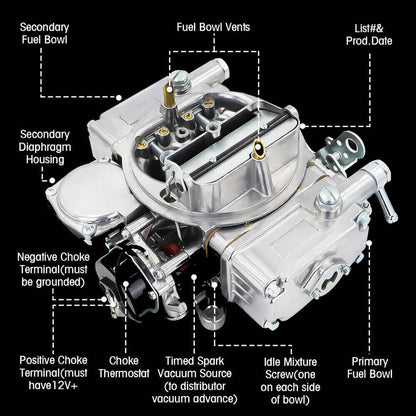 Bethesda Industrial 4 Barrel Carburetor Street Warrior 0-80457S for Holley 4160 Performance 600 CFM