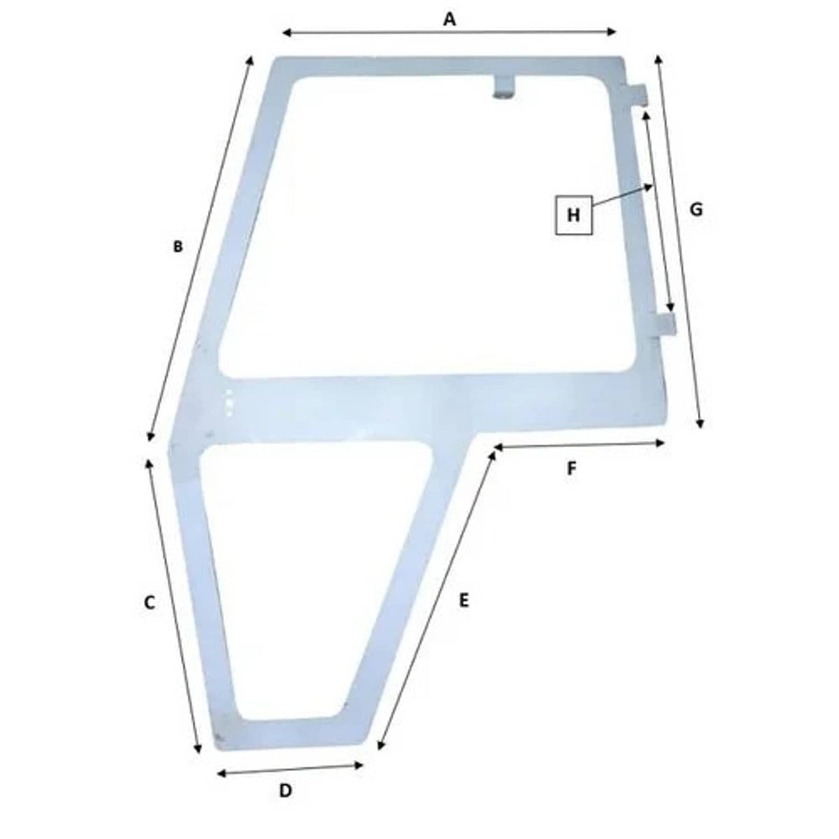 Bethesda Industrial Cab Door Frame - Left Hand fits Case 2290 F98194 fits Case IH 1896 2096 F988028