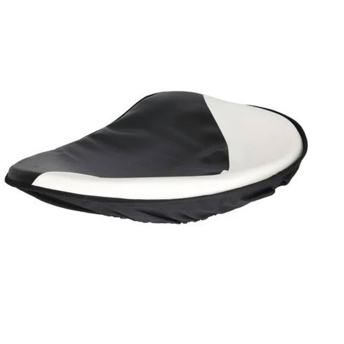 Bethesda Industrial Pan Seat 21" Deluxe Cushion Vinyl White and Black fits International