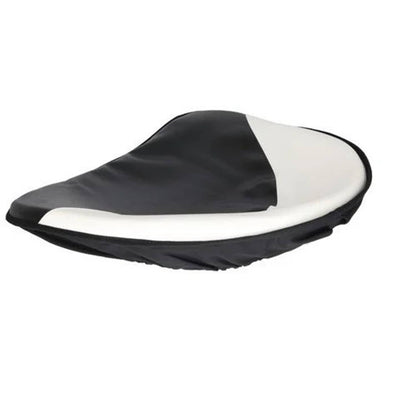 Bethesda Industrial Pan Seat 21" Deluxe Cushion Vinyl White and Black fits International
