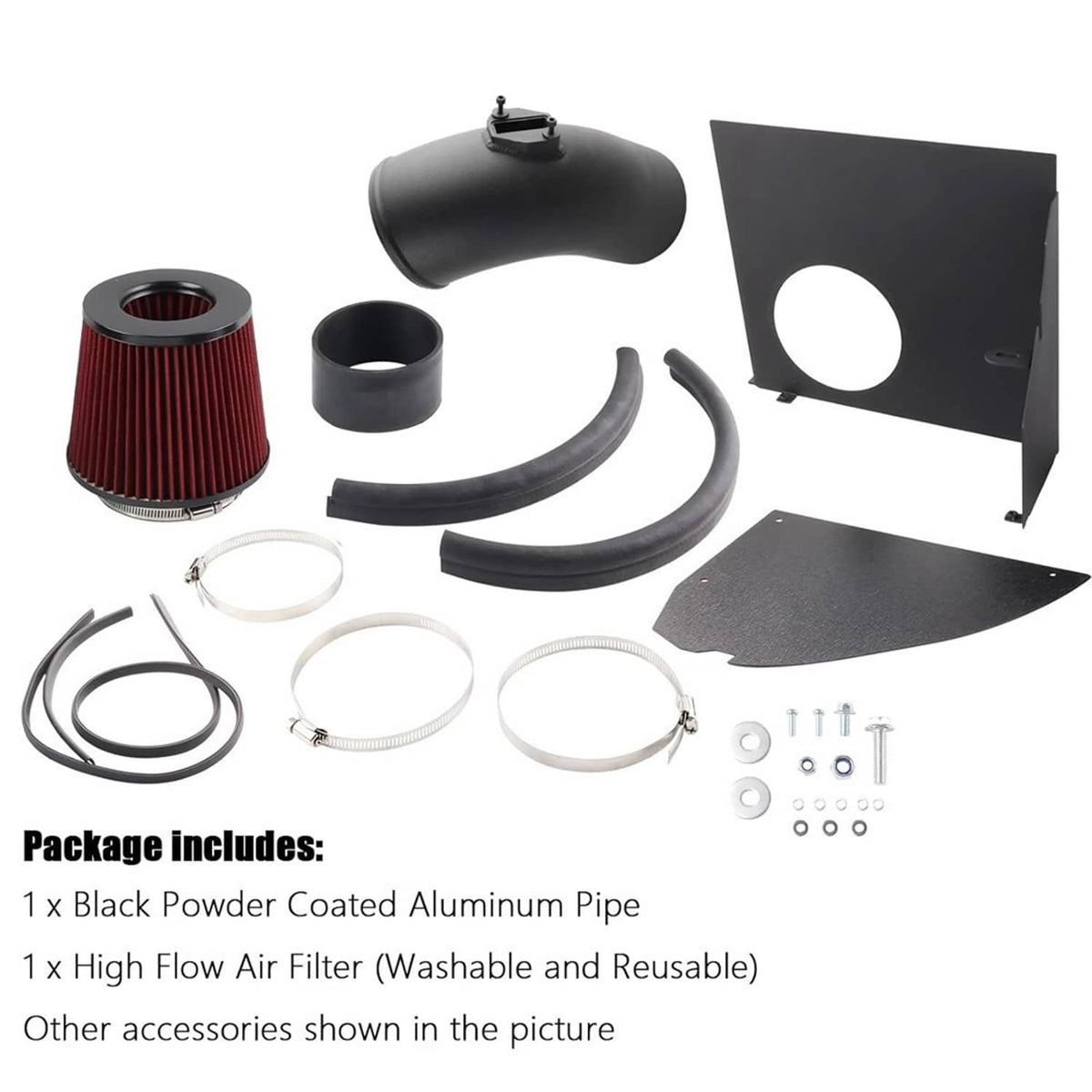 Bethesda Industrial 4" Cold Air Intake System Kit w/Red Filter For BMW 2019+ M340i G20 G21 B58 3.0L