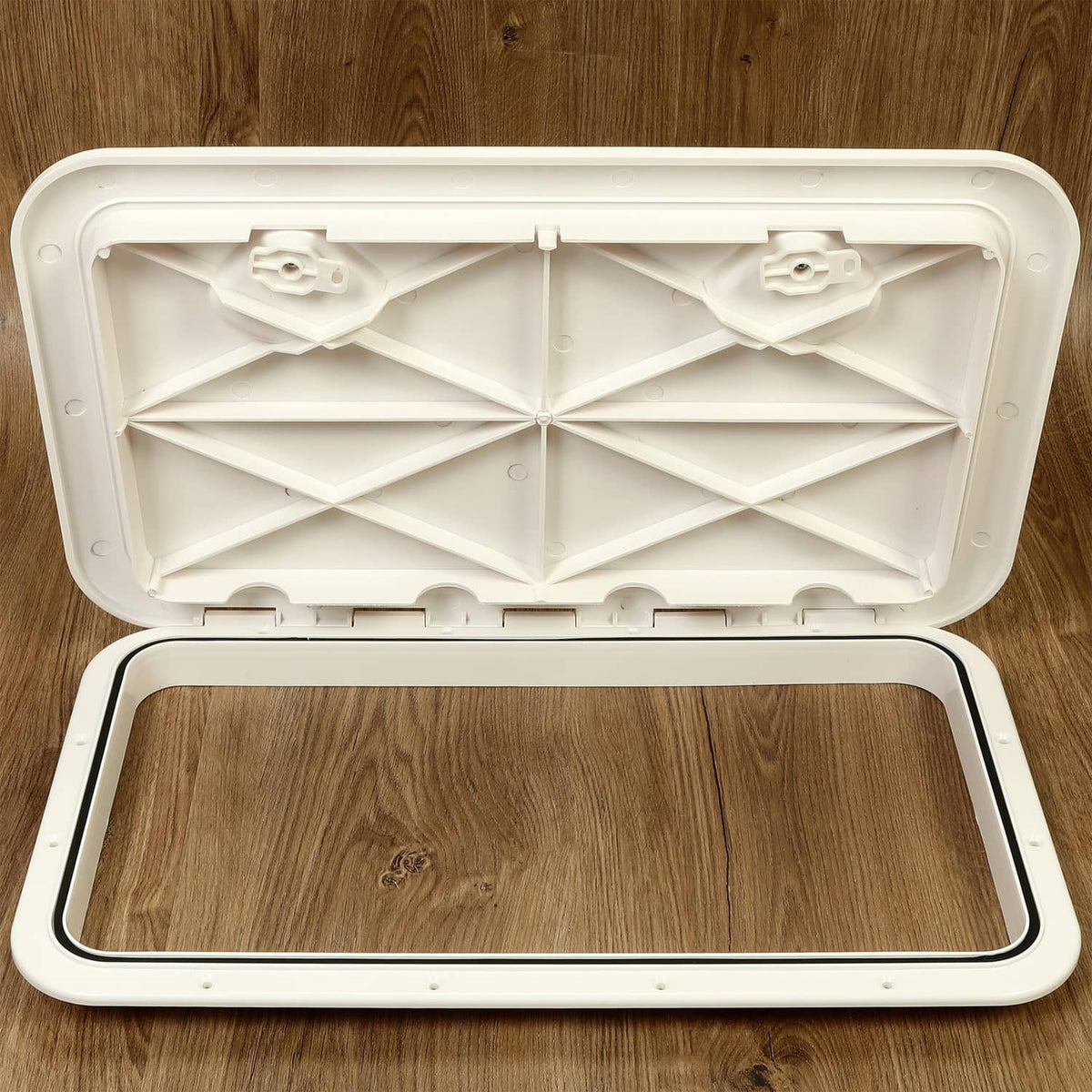 Bethesda Industrial 2X MARINE BOAT Deck Access HATCH & LID 24" X 14" RV Storage ( White, ABS )