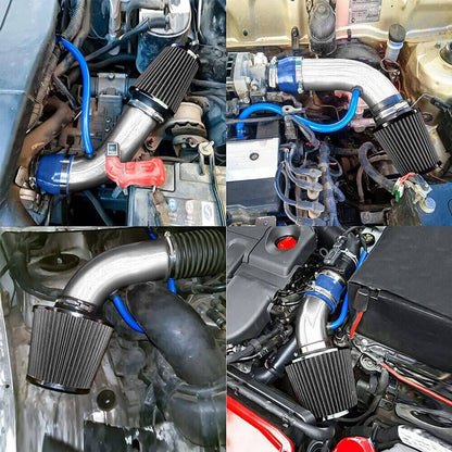 Bethesda Industrial 3" Car Cold Air Intake Filter Induction Kit Pipe Flow Hose System 76mm Alumimum