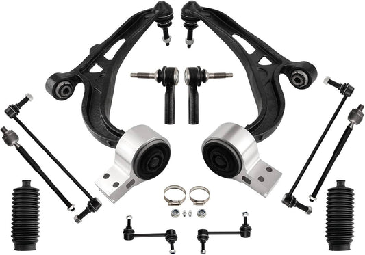 Bethesda Industrial 12Pcs Front Lower Control Arm Ball Joint Tie Rod End For 2011-2017 Ford Explorer
