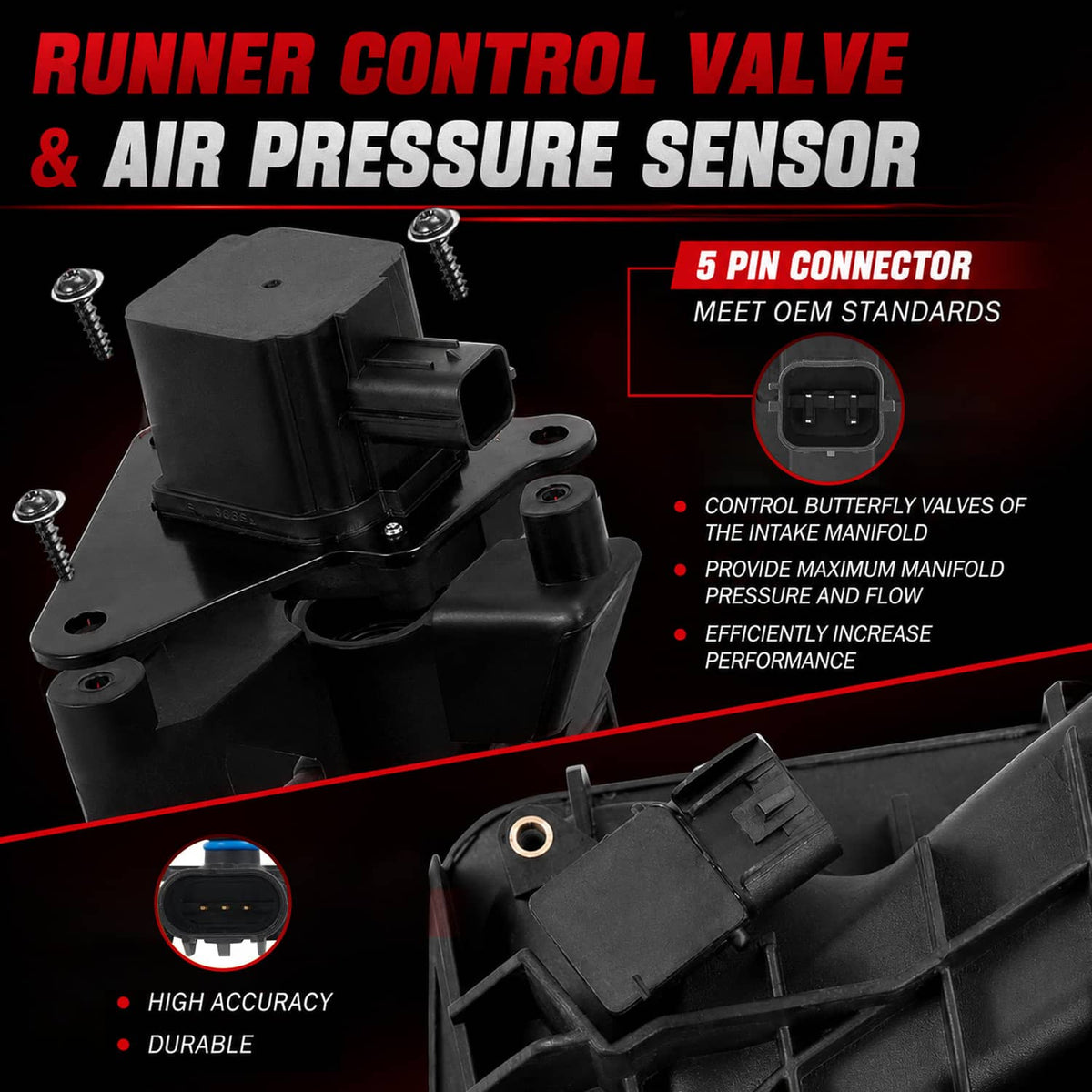 Bethesda Industrial Intake Manifold w/ Runner Control Valve Sensor For 07-17 Jeep Patriot Dodge 2.4L