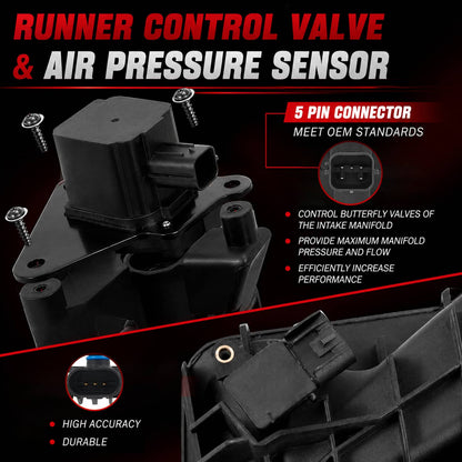 Bethesda Industrial Intake Manifold w/ Runner Control Valve Sensor For 07-17 Jeep Patriot Dodge 2.4L