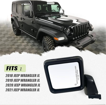 Bethesda Industrial Power Heated Rear View Mirror Passenger For Jeep Wrangler 18-24 &Gladiator 20-24