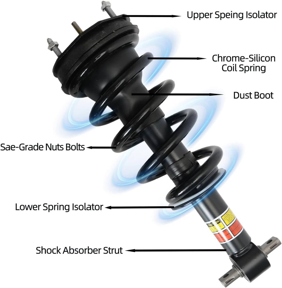 Bethesda Industrial 4Pcs Front Rear Shock Struts w/Magneride For 2007-2014 Cadillac Chevrolet GMC