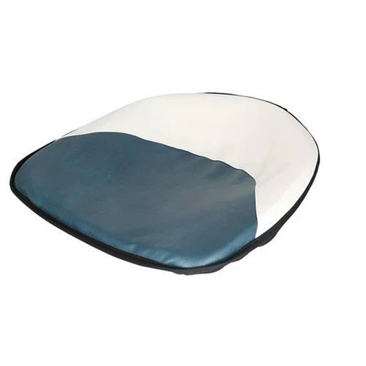 Bethesda Industrial Pan Seat Cushion - 19" Deluxe Vinyl White and Blue fits Ford 2000 4000 4110