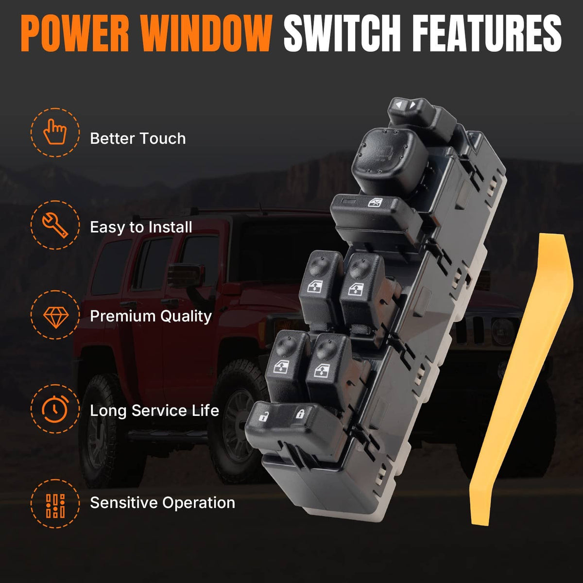 Bethesda Industrial Master Power Window Control Switch Module 15883429 Fit for Hummer H2 2003-2007